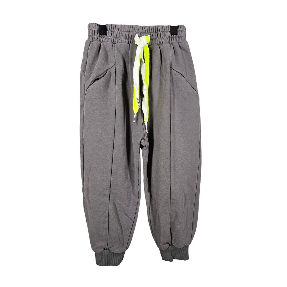 SPEARK KIDS GRAY JOGGER SWEATPANTS – SIZE 120 – ELASTIC WAIST – PRINTED LEG